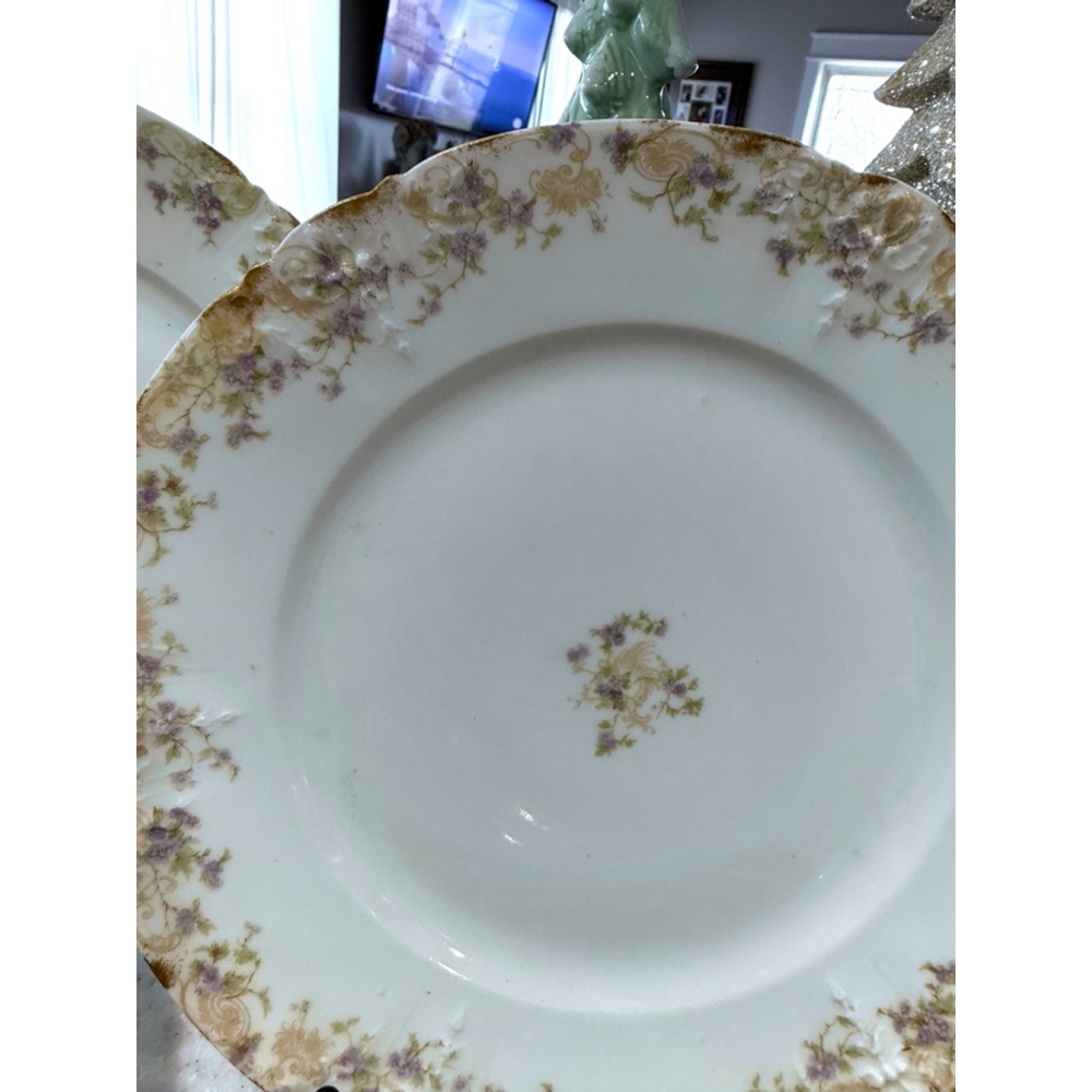 Limoges Lavender Porcelain Plates, Saucers, Cups, Bowls - Picture 2 of 16
